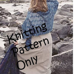 New Fiber Trends S-2006 River Scarf and Stole Shawl Lacy Knitting Pattern